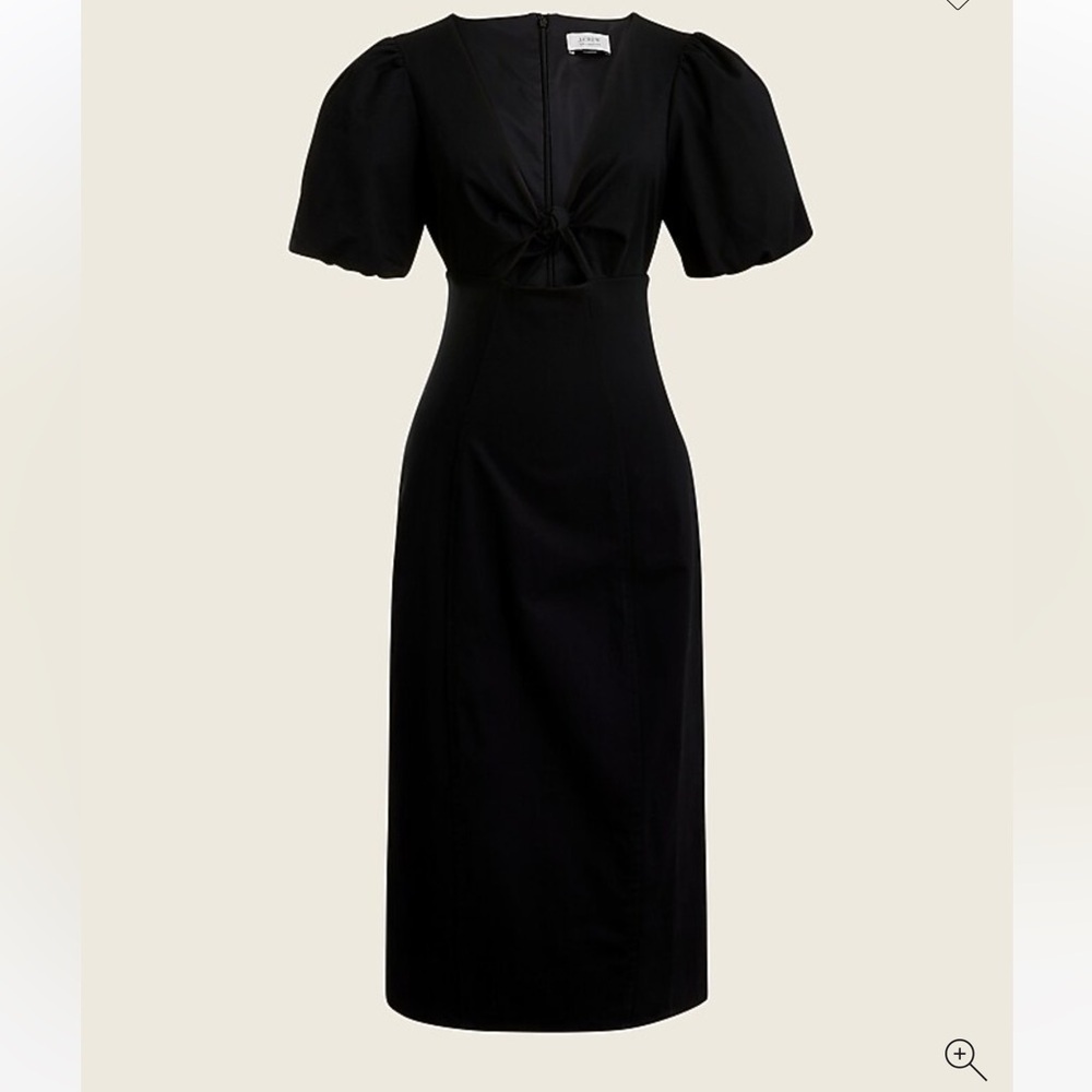J.Crew collection NWOT puff sleeve, cut out dress in cotton twill BH525 sz16